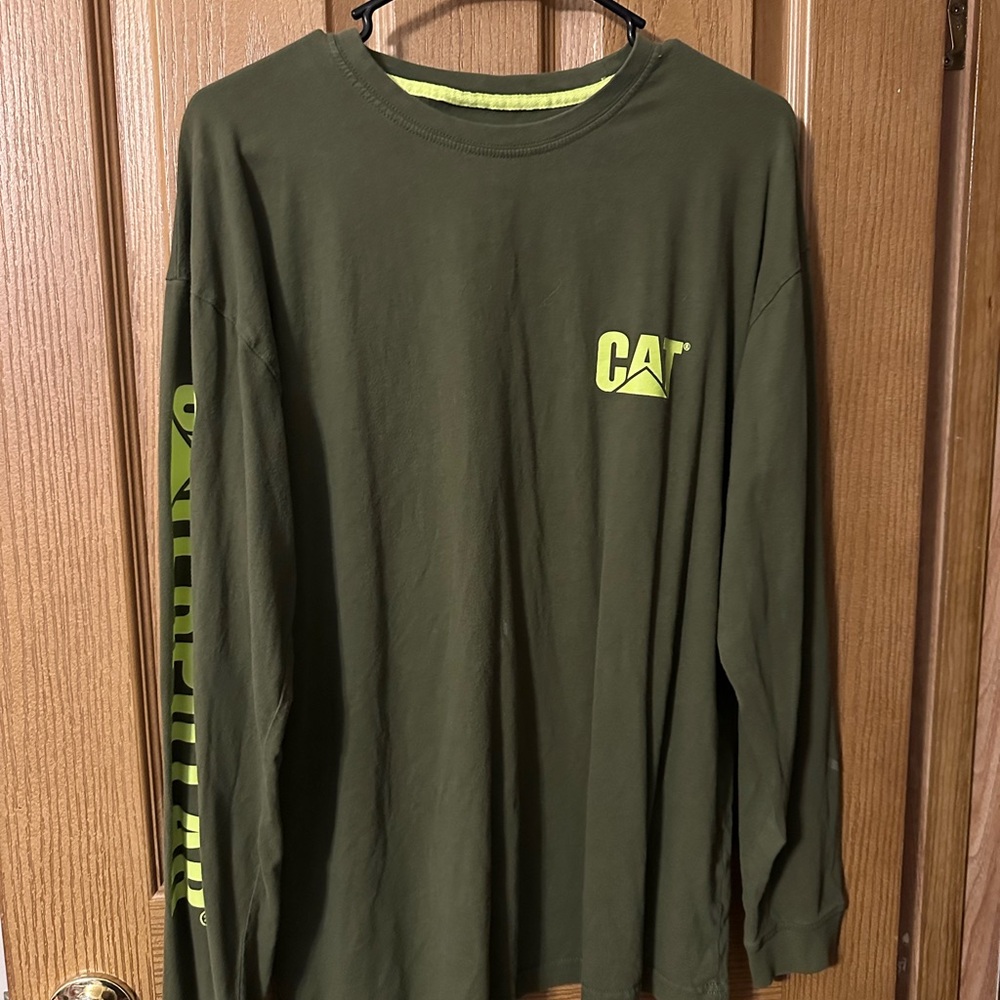 Caterpillar Olive Green Long Sleeve Tee